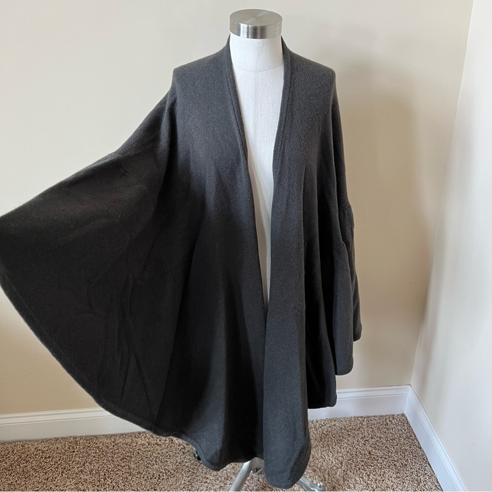 Vanessa Bruno baby wool cashmere Gray Open Front cardigan Sweater 26275